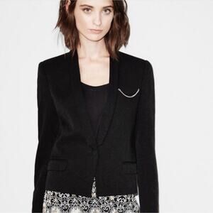 THE KOOPLES Black Chain Pocket Blazer Jacket Size 36 Small / 4